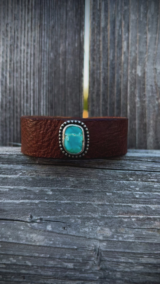 Royston and Cowboy Leather Bracelet